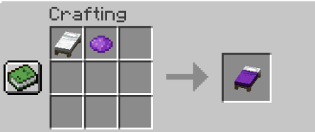 Magenta bed crafting recipe Minecraft